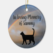 愛情のある記憶パーソナライズな一流の記念猫 セラミックオーナメント (左)