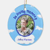 愛情のある記憶パーソナライズな写真の空の記念物 セラミックオーナメント (左)