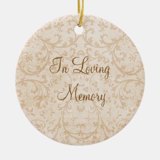 愛情のある記憶パーソナライズな写真の記念物 セラミックオーナメント (正面)