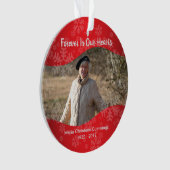 愛情のある記憶パーソナライズな記念の写真 オーナメント (正面)