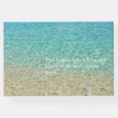 愛情のある記憶ビーチ水海岸の葬儀の写真 ゲストブック (裏面)