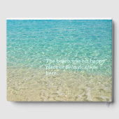 愛情のある記憶ビーチ水海岸の葬儀の写真 ゲストブック (裏面)