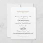 愛情のある記憶ヴィンテージバラ3葬儀のお知らせ 招待状 (裏面)