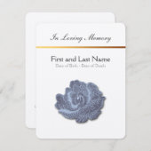 愛情のある記憶ヴィンテージバラ3葬儀のお知らせ 招待状 (正面/裏面)