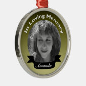 愛情のある記憶写真のオーナメントの金ゴールドの黒 メタルオーナメント (右)