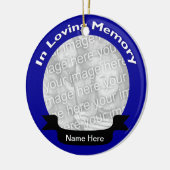 愛情のある記憶写真のオーナメント-青 セラミックオーナメント (左)