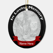 愛情のある記憶写真のオーナメント-黒 セラミックオーナメント (左)
