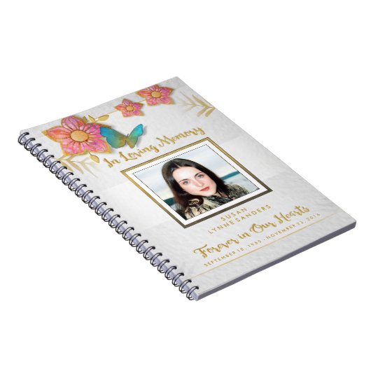 愛情のある記憶写真の蝶記念の来客名簿 ノートブック (右側)