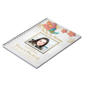 愛情のある記憶写真の蝶記念の来客名簿 ノートブック (左側)