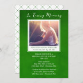 愛情のある記憶写真の記念物のエメラルドグリーン 招待状 (正面/裏面)