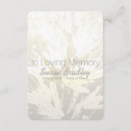 愛情のある記憶告別式のエレガントな花柄 招待状
