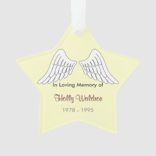 愛情のある記憶星のオーナメント オーナメント (正面)