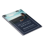 愛情のある記憶濃紺の写真の葬式のゲストブック ノートブック (右側)