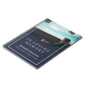 愛情のある記憶濃紺の写真の葬式のゲストブック ノートブック (左側)