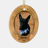 愛情のある記憶犬のオーナメントで発注されるカスタム セラミックオーナメント (右)