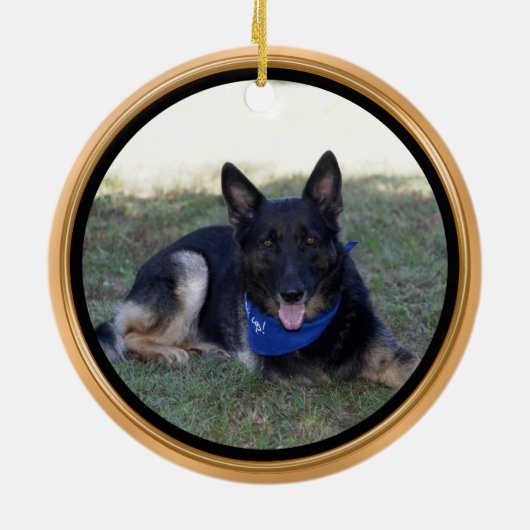 愛情のある記憶犬のオーナメントで発注されるカスタム セラミックオーナメント (裏面)