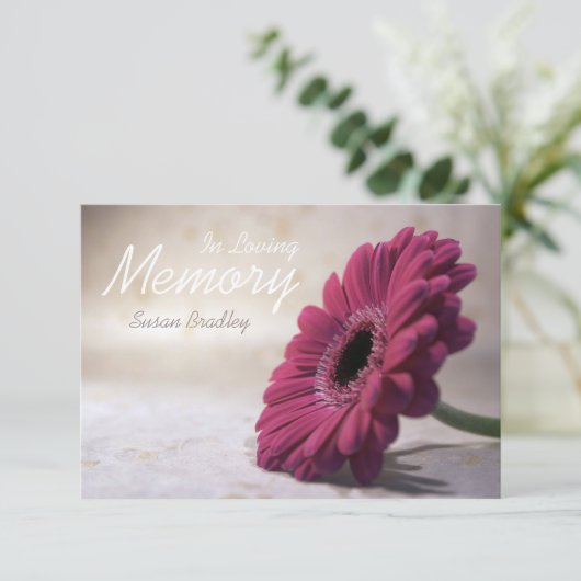 愛情のある記憶花の告別式 案内状 (スタンド正面)