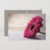 愛情のある記憶花の告別式 案内状 (正面/裏面)