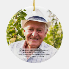 愛情のある記憶葬儀の悔やみや弔慰-詩の背部 セラミックオーナメント
