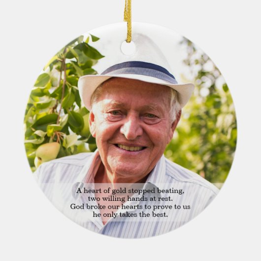 愛情のある記憶葬儀の悔やみや弔慰-詩の背部 セラミックオーナメント (裏面)