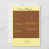 愛情のある記憶葬儀の招待状かプログラム 招待状 (裏面)