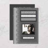 愛情のある記憶葬儀の発表 案内状 (正面/裏面)