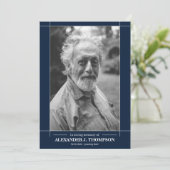 愛情のある記憶葬式のモダンな海軍及び白 サンキューカード (スタンド正面)