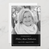 愛情のある記憶葬式の不朽の写真の悔やみや弔慰 サンキューカード (正面/裏面)