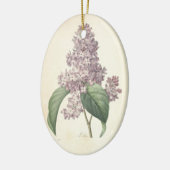 愛情のある記憶薄紫のカスタムな記念の写真 セラミックオーナメント (左)