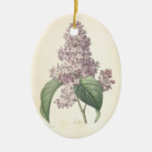 愛情のある記憶薄紫のカスタムな記念の写真 セラミックオーナメント (正面)