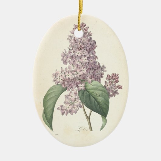 愛情のある記憶薄紫のカスタムな記念の写真 セラミックオーナメント (正面)