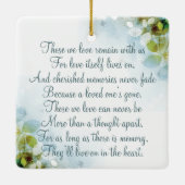 愛情のある記憶記念物の記念品 セラミックオーナメント (裏面)