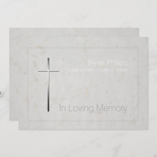 愛情のある記憶銀の十字の葬式3 招待状 (正面/裏面)