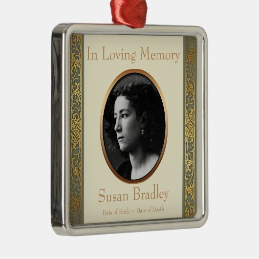 愛情のある記憶3カスタムの写真の記念のオーナメント メタルオーナメント (右)