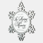 愛情のある記憶|オーナメントの記念品 スノーフレークピューターオーナメント (右)