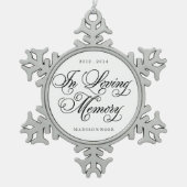 愛情のある記憶|オーナメントの記念品 スノーフレークピューターオーナメント (正面)