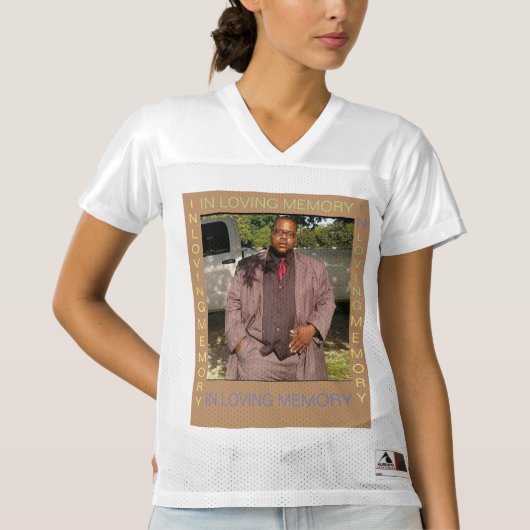 愛情のある記憶 レディースフットボールジャージー (正面)