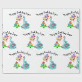 愛情のある象の誕生日の包装紙 ラッピングペーパー (フラット)