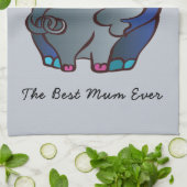 愛情のある象4 CraftiesPot著最も最高のなミイラ キッチンタオル (折り畳み)