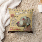 愛情のあるWeimaranerは私達の家の家を作ります クッション (ブランケット)