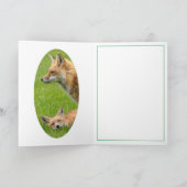 愛情のこもった目のキツネ カード (内部)