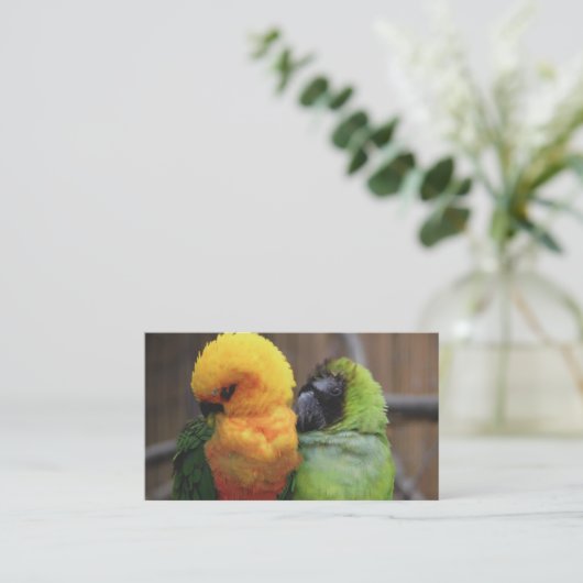 愛情のこもった鳥 名刺 (スタンド正面)