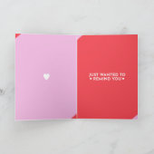 愛情のメッセージ カード (内部)