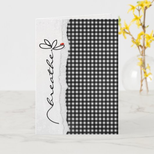 愛情の花を吸い込む カード (黄色い花)