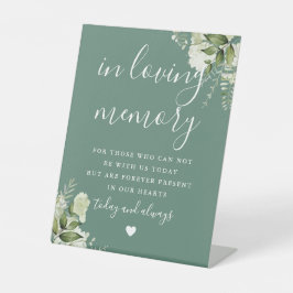 愛情の記憶に緑のユーカリ グリーン ウェディング 台座サイン