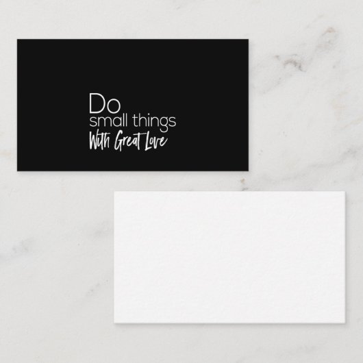 愛情を持って小さなことをす素晴らしる 名刺 (正面/裏面)