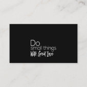 愛情を持って小さなことをす素晴らしる 名刺 (正面)