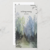 愛情を込めた手作り葬儀招待状 (正面/裏面)