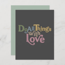 愛情を込めてすべてのことを行う ノートカード