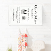 愛情を込めて作られたお菓子材料 q r 横断幕 (インサイチュ)